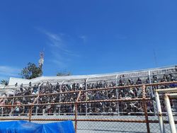 Pemburu Vaksin di Stadion Tambaksari Membeludak, Warga Surabaya Antre di Tribun