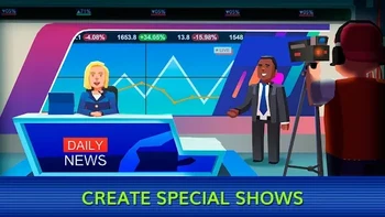 Bila ingin menyelam dunia pertelevisian, mungkin bisa menjajal TV Empire Tycoon. Pemain berprofesi sebagai seorang pemula manajemen stasiun tv, dan ditugaskan mencari penonton sebanyak-banyaknya. Foto: (Google Play Store).