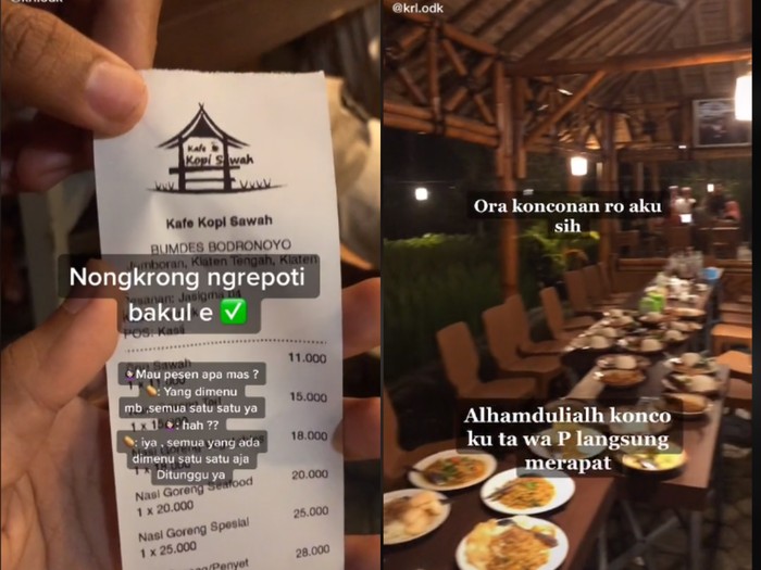 ‘Sultan Klaten’ Ini Pesan Semua Menu di Kafe Seharga Rp 700 Ribu