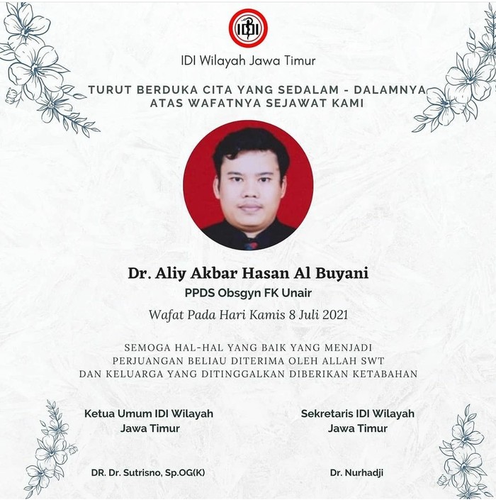 Dokter di Jatim Meninggal Terpapar COVID-19