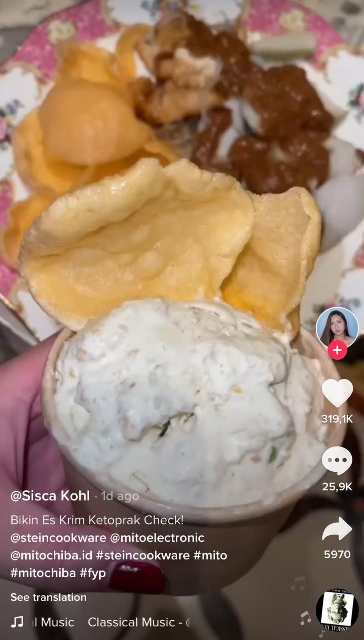 Eksperimen 'Gila' Sisca Kohl, Ada Es Krim Ketoprak dan Crepe Sate Kambing!