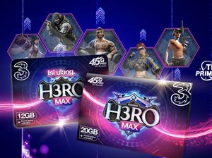 Tri Rilis H3RO MAX, Janjikan Kuota Unlimited Main FF, PUBG dan MLBB