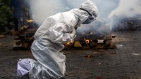Di Sao Paulo, Brasil, sebanyak 80 persen dari pasien yang dirawat di Unit Perawatan Intensif (ICU) merupakan pasien Corona. AP/Anupam Nath   