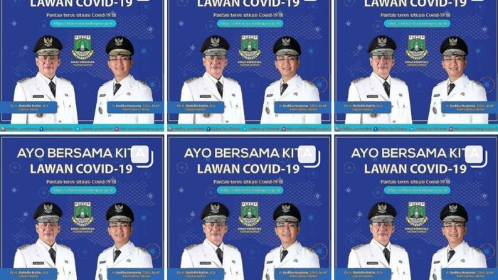 Akun COVID-19 Banten dikritik netizen karena selalu posting foto gubernur dan wagub