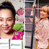 Kalau yang satu ini adalah penampilan Mpok Alpa saat dan tanpa mengenakan makeup. Walau tanpa makeup pun wajahnya tetap terlihat manis ya? Foto: dok. Instagram/@nina_mpokalpa