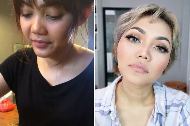 Walaupun tampil tanpa makeup, wajah Rina Nose terlihat tetap cantik. Kalau kamu lebih suka melihat Rina Nose tanpa atau pakai makeup nih? Foto: dok. Instagram/@rinanose16
