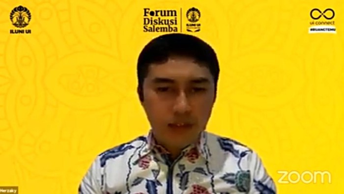 Pengurus Iluni UI, Herzaky (screenshot YouTube Iluni UI)