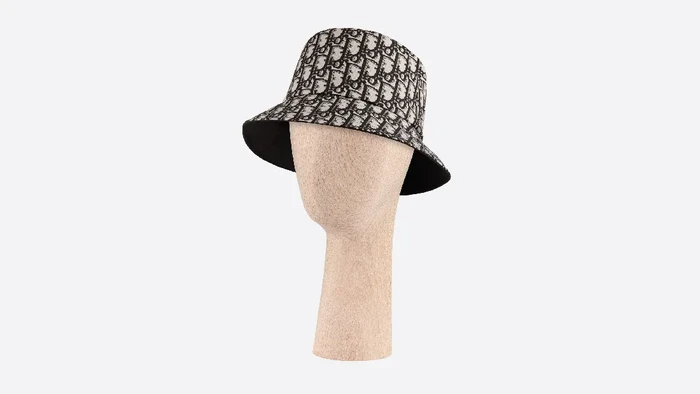 Dior Reversible Teddy-D Small Brim Bucket Hat.