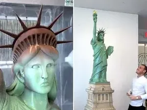 Chocolatier Ini Bikin Patung Liberty Setinggi 2 Meter untuk HUT Amerika