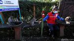 Ada PPKM Relawan Beri Makan Kera di Taman Wisata Grojogan Sewu