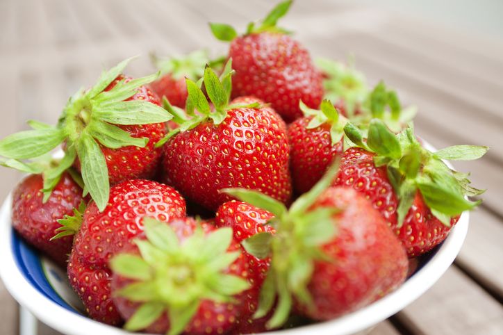 Strawberries with Parmesan Cheese