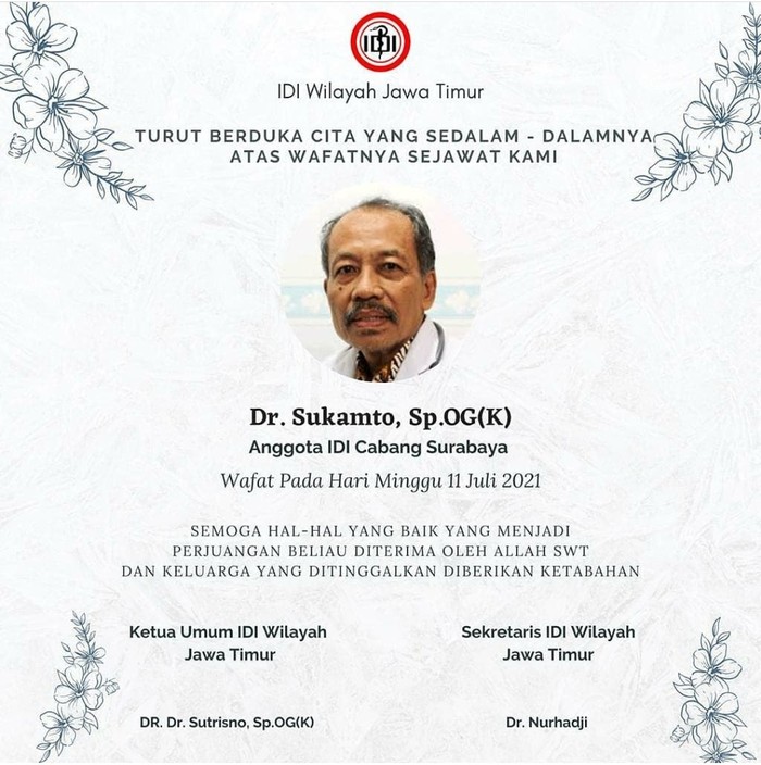 Dokter di Jatim Meninggal Terpapar COVID-19