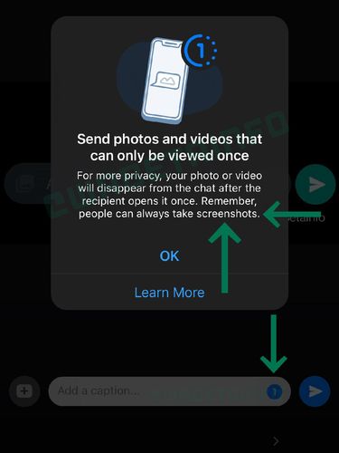 Fitur View Once WhatsApp di iOS