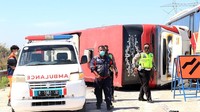 Kecelakaan ini terjadi tepatnya di titik KM 308 jalur A, tepatnya Desa Saradan Kecamatan Pemalang pada sekitar pukul 11.00 WIB.