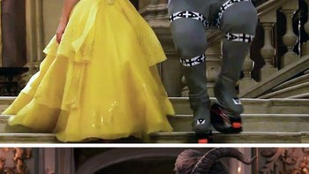 Sebelum dan sesudah efek khusus pada Beauty and the Beast. Foto: Brightside