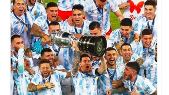 Argentina total mencetak 12 gol di Copa Amerika dan Messi terlibat dalam 9 di antaranya, menurut netizen ini. Foto: Twitter
