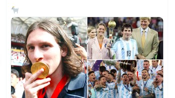 Sudah tiga gelar juara dipersembahkan Messi untuk Argentina, yang paling bernilai tentu Copa America kali ini. Foto: Twitter