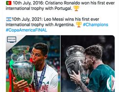 Netizen Terharu Messi Peluk Neymar dan Samai Ronaldo