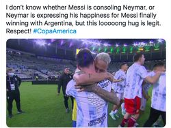Netizen Terharu Messi Peluk Neymar dan Samai Ronaldo