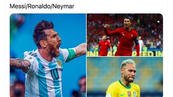 Netizen pun ada yang mengadakan polling siapa kini terhebat, Messi, Ronaldo atau malah Neymar? Foto: Twitter
