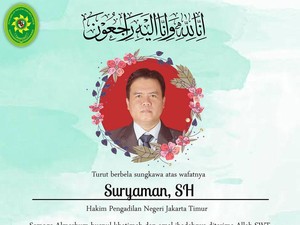Anggota Majelis Hakim Kasus Tes Swab Habib Rizieq Meninggal Dunia