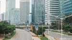 Wow! Jalan Sudirman Jakarta Sepi Banget
