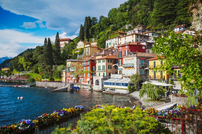 View of Varenna town at lake Como, Italy