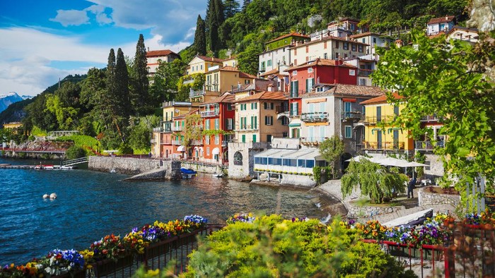 View of Varenna town at lake Como, Italy