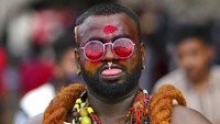 Bonalu adalah festival rakyat Hindu selama sebulan di wilayah Telangana yang didedikasikan untuk Kali, umat Hindu dewi kehancuran. AP Photo/Mahesh Kumar A.