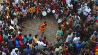Prosesi keagamaan Rath Yatra ke-144 dijadwalkan pada 12 Juli dan telah mendapat izin dari pemerintah setempat dengan menggunakan protokol kesehatan. AP Photo/Mahesh Kumar A. 