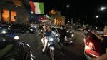 Ribuan Pengendara Rayakan Kemenangan Italia di Euro 2020, Meriah!