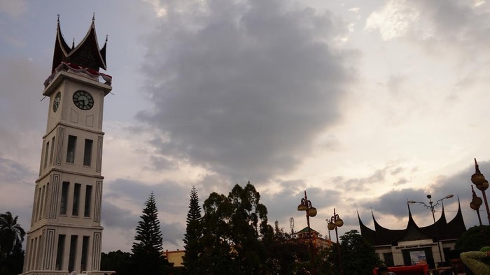 Bukittinggi, Indonesia - August 16, 2015: Jam Gadang is the most famous landmark in Bukittinggi, West Sumatera, Indonesia.