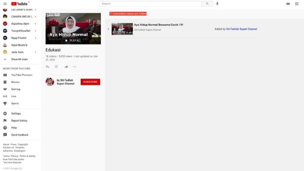 Konten video Eks Menkes Siti Fadilah Supari di-takedown YouTube