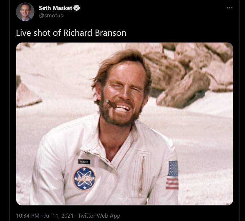 Meme Richard Branson ke Luar Angkasa