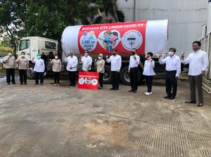 Rumah Sakit Dapat Bantuan 2.000 Ton Oksigen Cair