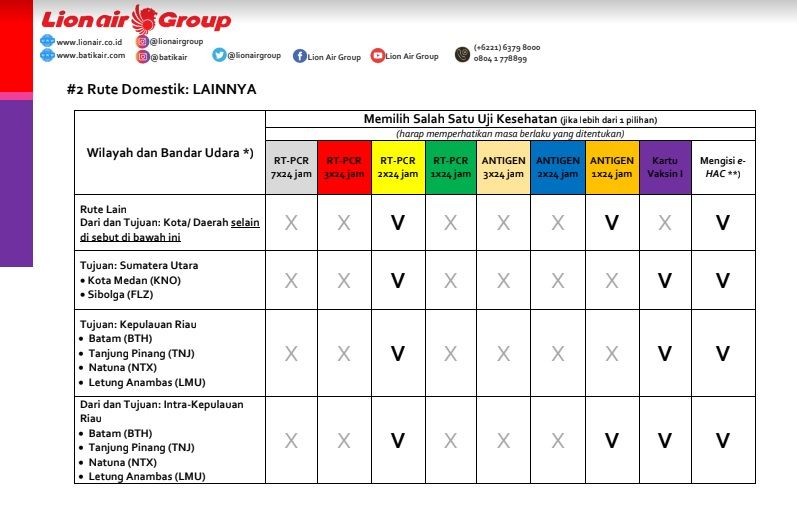 Peraturan penerbangan domestik terbaru