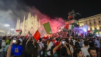 Sebelumnya, Italia keluar sebagai juara Euro 2020 setelah mengalahkan Inggris. AP/Luca Bruno  