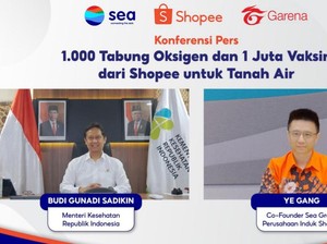 Bantuan Oksigen dari Induk Shopee Akan Diprioritaskan untuk Jawa-Bali