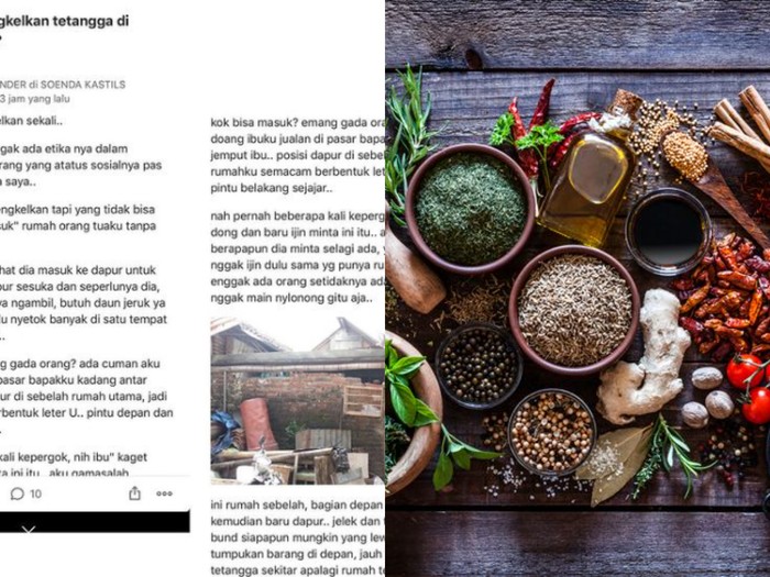 Tetangga suka ngutil bumbu dapur Bikin Jengkel! Wanita ini Curhat Tetangganya Suka Ngutil Bumbu Dapur di Rumahnya