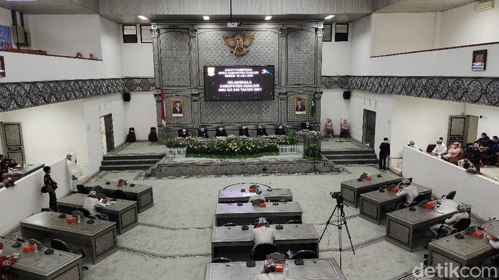 Upacara peringatan Hari Jadi Cianjur digelar virtual.