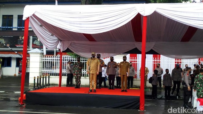 Wali Kota Medan Bobby Nasution Saat Apel PPKM Darurat