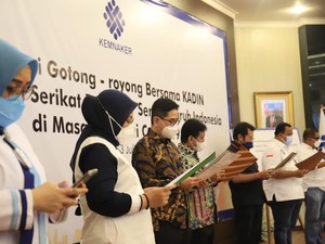 Kemnaker, Apindo, Kadin & Pekerja Deklarasi Gotong Royong PPKM Darurat