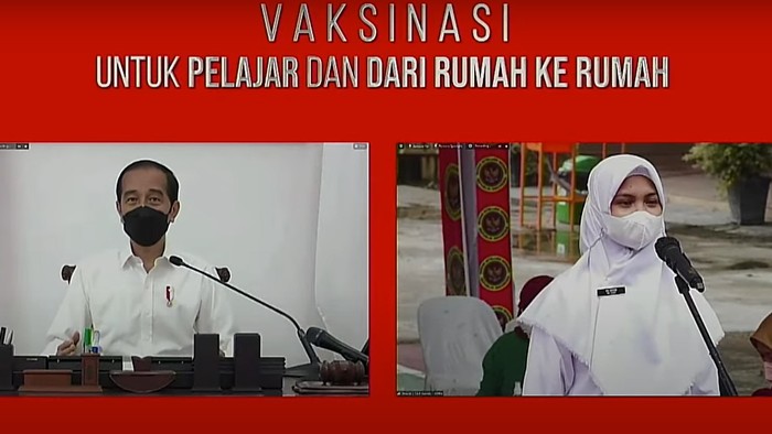 Jokowi Sapa Peserta Vaksinasi
