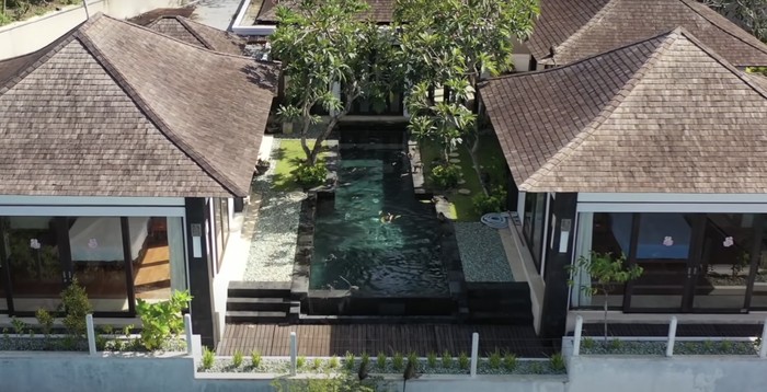 Monyet mandi di vila Bali