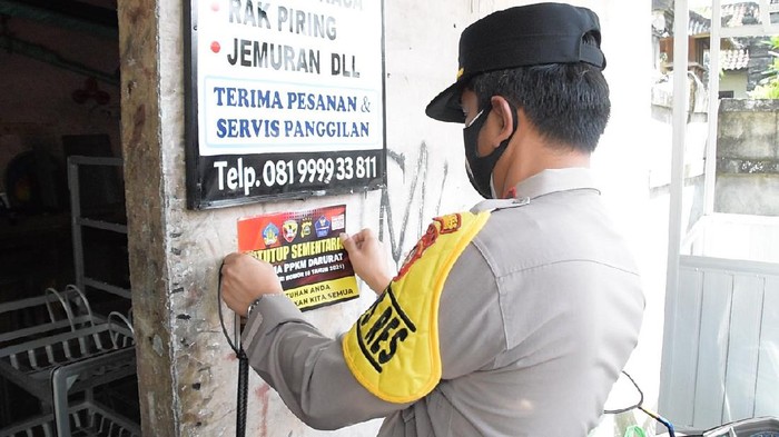 Penutupan usaha non-esensial di Bali (Dok istimewa)