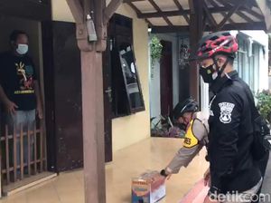Polisi Pacitan Pakai ATV Tembus Pedesaan Bantu Warga Isoman
