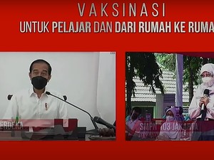 Sapa Siswa Peserta Vaksinasi, Jokowi Dengarkan Curhat soal Belajar Online