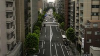 Akibat keadaan darurat, terpantau wilayah Tokyo sepi menjelang Olimpiade. AP Photo/Jae C. Hong 
