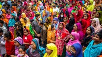 Pemerintah Bangladesh memutuskan untuk melonggarkan lockdown COCID-19 di tengah kasus yang melonjak. Aturan dilonggarkan untuk Hari Raya Idul Adha. Ahmed Salahuddin/NurPhoto via Getty Images