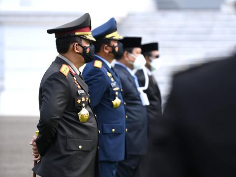 Masker Berselang ala Prabowo yang Mencuri Perhatian (Foto: Lukas - Biro Pers Sekretariat Presiden)
